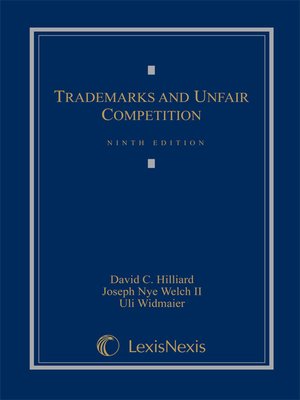 cover image of Trademarks and Unfair Competition